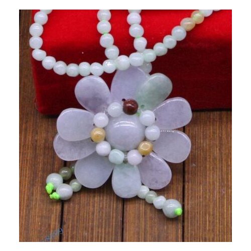 Selling Jewelry>>>Certified Yellow Natural A Jades jadeite Dragon Petal Pendant Necklace