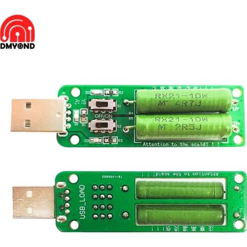 Resistor USB dc Electronic Load With Adjustable Switch 3 5V1A Current/2A/3A Battery Capacity Discharge Voltage Tester Resistance