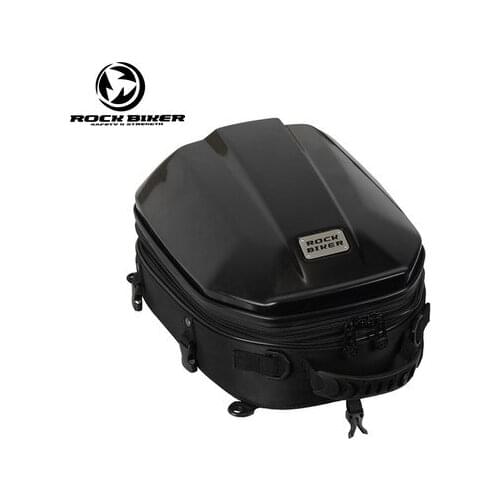 ROCK BIKER Motorcycle Bag Hard Shell Carbon Fiber Men Motorcycle Backpack Waterproof Luggage Top Case Motocicleta Back Seat Bags