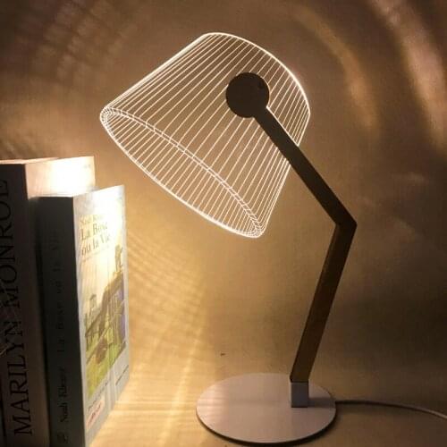 LED Table Lamp Creative 3D Acrylic Desktop Nightlight Boys and Girls Holiday Gift Decorative Light Bedroom Bedside Lamp