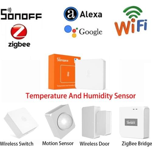SONOFF Smart ZigBee Temperature Sensor And Humidity Sensor /Wireless Switch/Door Sensor Via Alexa Google Home SONOFF ZBBridge