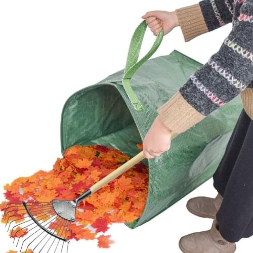 High-Capacity Portable Leaves Bag Garden Rubbish Toys Storage Bag - Green