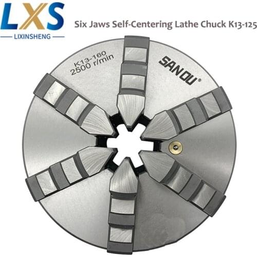 High Precision 6 Jaw 125mm Self-Centering Lathe Chuck K13-125 For CNC Milling Lathe Machine