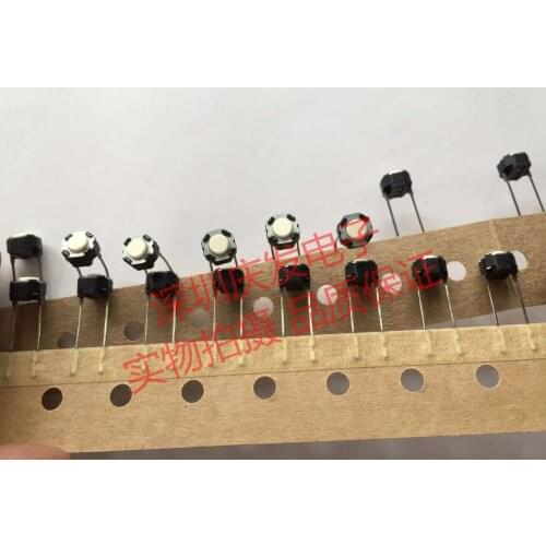 Japan EVQ11A04M Tact Switch 6*6*4.3mm Plug Round 2 Pin Button White