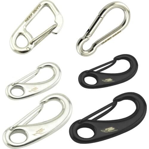 1PC Stainless Steel Diving Snap Hook Clip Harness Belt Retainer Stopper Singel Hook BCD Accessoires