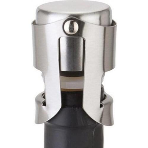1pcs Wine Stopper Stainless Steel Wine Bottle Stopper Wine Cork Bottle Plug Non Slip Champagne Stopper Bar Tools