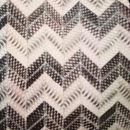 2PCS Agenuineon Exclusive Designed Genuine Natural Leather Skin Snake Stitching DIY Leather Fabric for Sewing Free Shipping