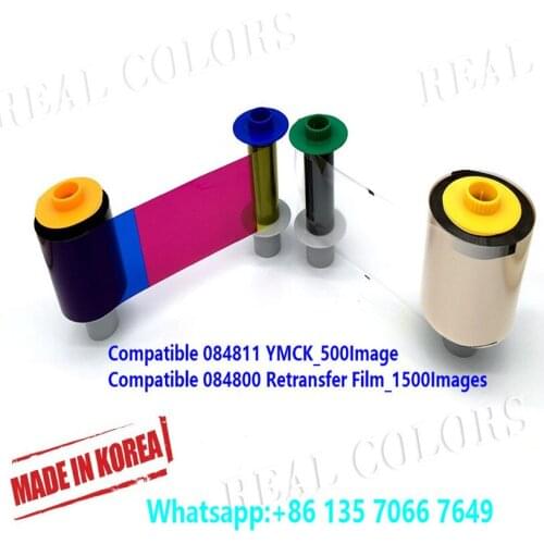 3PCS Compatible 084051 YMCK Ribbon X 1pcs Compatible 084053 film Made In Korea