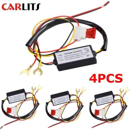 4PCS DRL Controller Auto Car LED Daytime Running Lights Controller Relay Harness Dimmer On/Off 12-18V Fog Light Controller CE