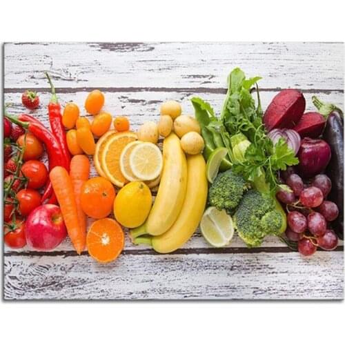 Full square round drill Diamond Embroidery Fresh Fruits and Vegetables 5d diy diamond painting mosaic kits Kitchen Decor L482