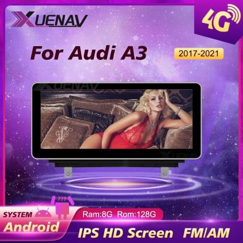 Android GPS navigation For Audi A3 2017 2018 2019 2020 2021DVD Player Radio Stereo Audio Auto Multimedia car audio tape recorder