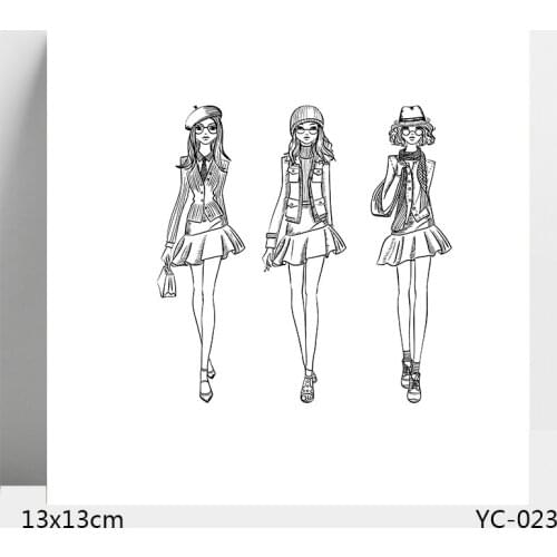 AZSG girl Clear Stamps For DIY Scrapbooking/Card Making/Album Decorative Silicone Stamp Crafts