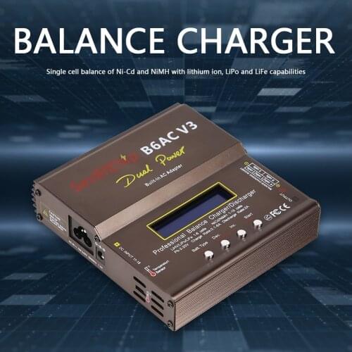 B6AC Balance Charger iMAX Battery Discharger Easily Carrying Lightweight Gadgets for RC Helicopter NiCd NiMH Lipo