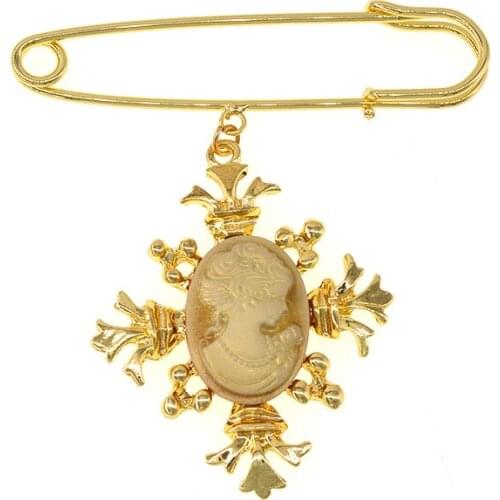 Baroque Metal Vintage Fashion Full Rhinestone Metal Gold Brooches Pins Jewelry For Women Christmas Gifts Brooches Clip