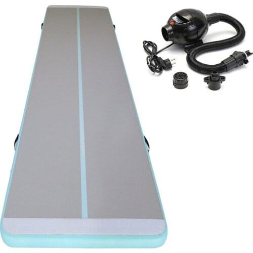 Free Shipping 6x1x0.2m Blue Inflatable Gymnastics Mattress Gym Tumble Airtrack Floor Tumbling Air Track For Sale