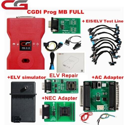 CGDI Prog MB For Benz Support All Key Lost Update Online Auto Key Programmer Key Add Fastest with ELV/NEC Adapter ELV Simulator
