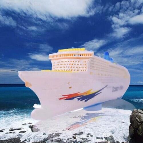 Kids Colorful Ocean Liner Ship Boat Electric Flashing LED Light Sound Toy Light music Electric toy boat educational toys