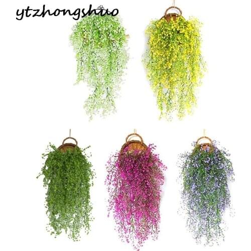 Length 80cm Willow Artificial Fake Flower Vine Plant Home Wall Decoration Indoor Outdoor Hanging Decor Plant