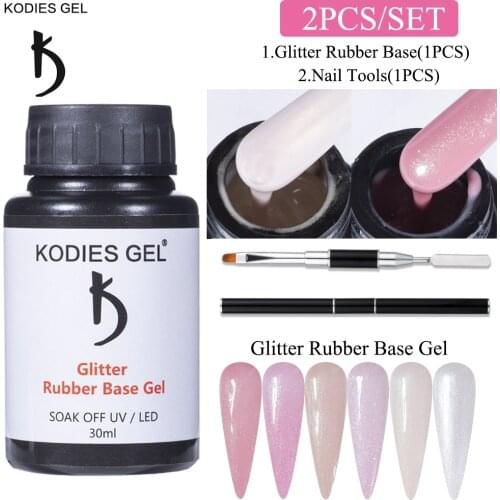 KOIDES GEL Rubber Base Gel Polish Set 30ML Glitter Semi Permanent Paint Varnish Thick Gellac All for Nails Sequins Wave Lacquer
