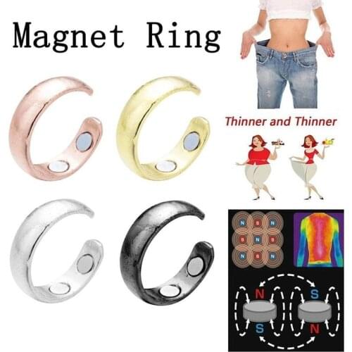 Four Magnets Slimming Burning Fat Weight Loss Ring Magnetic Slimming Rings Slimming Body Finger Ring Health Care Tool