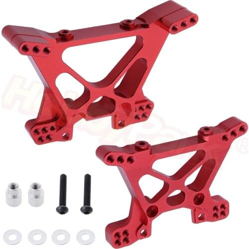 Front & Rear Shock Tower Set Aluminum Alloy Replacement of 6838 6839 for Traxxas 1/10 Slash 4x4 4WD RC Car Upgrade Parts Hop-Ups