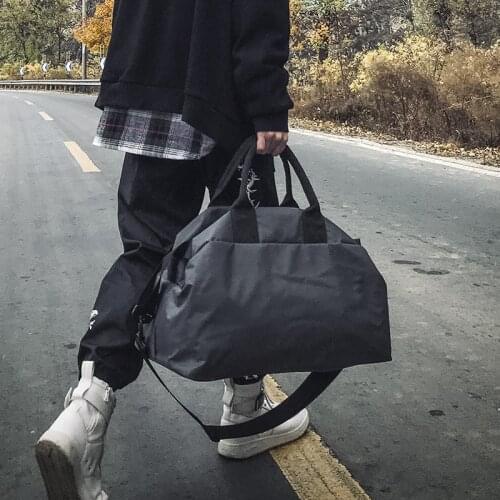 Korean Travel bag Fashion Luggage Casual Tote shoulder bag hand bag Nylon Unisex Preppy style channels handbags