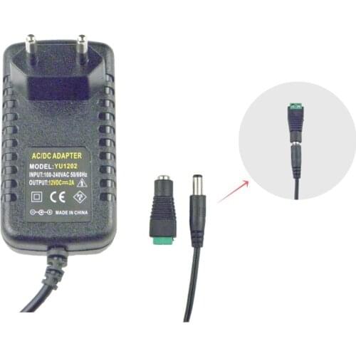 CHANCS Wall Mounted Input AC 110V-240V Output 12V DC Power Supply Source Adapter