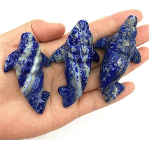 Cute Natural Lapis Lazuli Sea Lion Carved Quartz Crystal Animal Healing Decor Gifts Natural Quartz Crystals