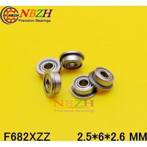 Free Shipping 20 PCS F682XZZ LF625ZZ FAX2.5ZZ FLW68/2.5 ZZA F68/2.5-2Z ULKZ256 2.5*6*2.6mm Miniature Flanged Ball Bearings