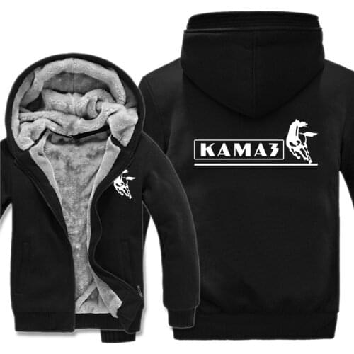 Winter Kamaz Truck Hoodies Men Fashion Coat Pullover Fleece Liner Jacket Kamaz Sweatshirts Hoody