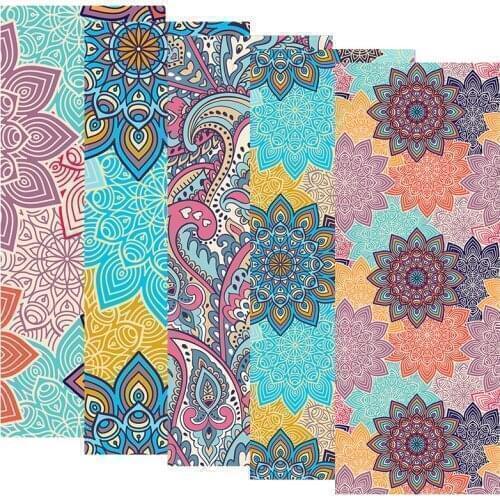 New Mandala Flower Yoga Pilates Mats Women Indoor Gymnastics Gym Tapetes Microfiber Suede Home Exercise Mats For Beginner 6MM