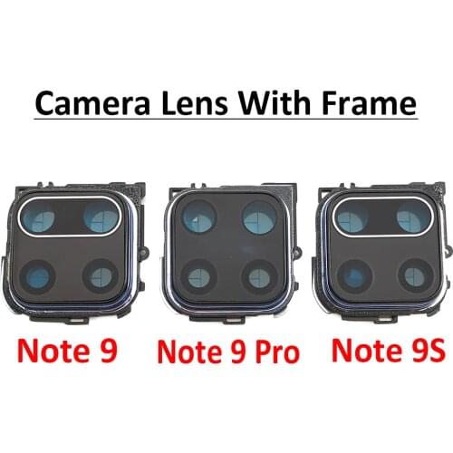 New Rear Camera lens For Xiaomi Redmi Note 9S 9 Pro Back Camera Glass With 3M Glue Sticker Replacement Parts