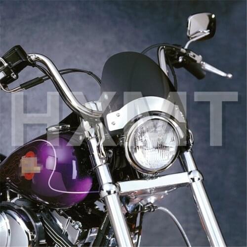 New Dark Tint For Harley Sportster 38-45mm Motorcycle bike Universal Windscreen Windshield FM