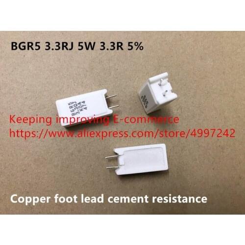 Original new 100% BGR5 3.3RJ 5W 3.3R 5% copper foot lead cement resistance (Inductor)