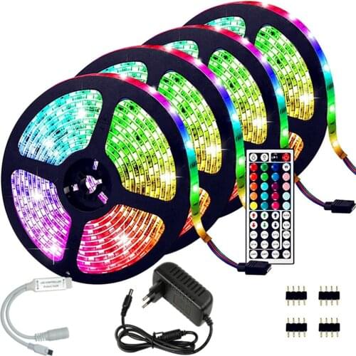 Easter Sunday LED strip light 66 feet 4 rolls LED strip with remote contro 44-key infrared remote control and 12V power supply