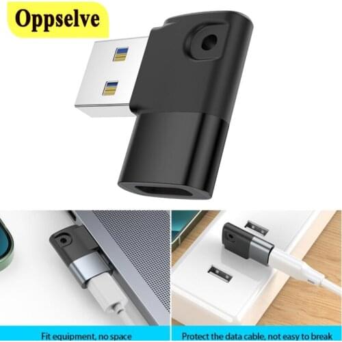 90° Elbow USB 3.0 To Type C OTG Adapter USB Male To Type C USB C Female Converter For iPad Air Pro 2021 Laptop Notebook Tablet