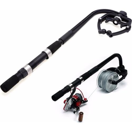 Portable Fishing Line Spooling Station Reel Spooler Winder Winding System Fishing Tools Accessories Black