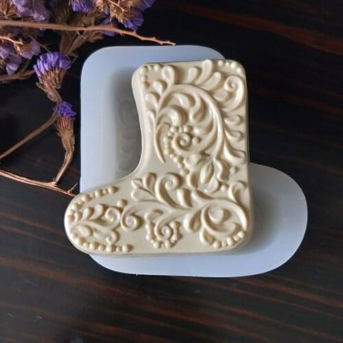 QT0210 PRZY Silicone Mold Christmas Soap Molds Silicone Fondant Mould Gypsum Chocolate Candle Christmas Socks Emboss Clay Resin