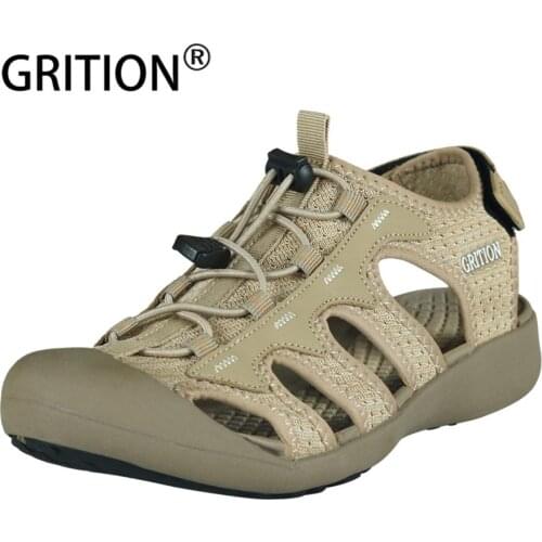GRITION Women Sandals Outdoor Trekking Shoes Summer Beach Shoes Non-Slip Fashion Female Sandal Hiking Breathable Big Size 36-41