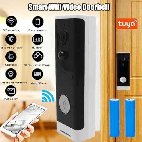 Smart WIFI Video Doorbell Tuya APP HD 1080P WiFi Doorbell Intercom IR Alarm Waterproof Remote Monitor Wireless Security Camera