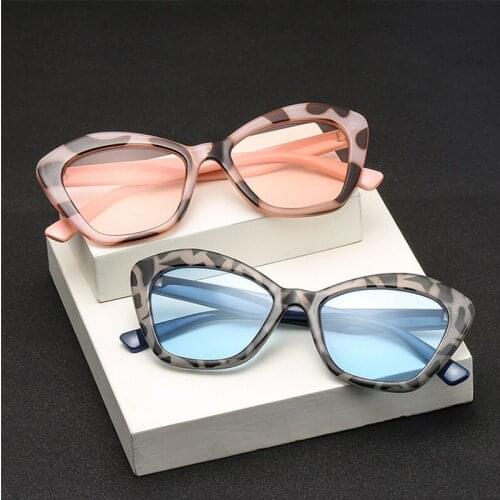 Luxury Vintage Cat Eye Plastic Sunglasses Women Brand Design Gradient Sun Glasses for Female Rhombic Shades uv400 oculos