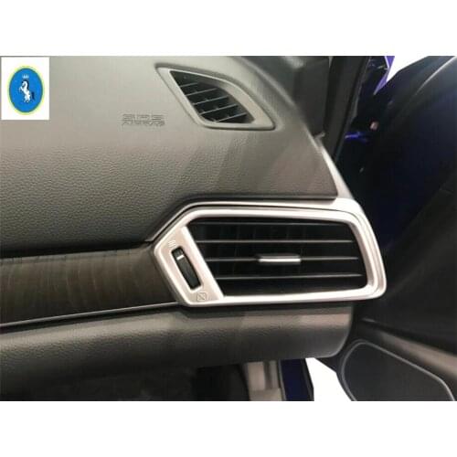 Yimaautotrims Fit For Honda Insight 2019 ABS Auto Accessory Inside Air Conditioning AC Outlet Vent Frame Cover Trim 2 Pcs / Set