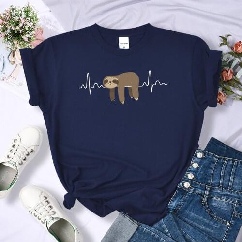 Lazy Heartbeat Feeling Hip Hop Female Tops Fashion O-Neck T-Shirts Summer Brand Tshirts Hip Hop Oversize Loose Tshirt Womens
