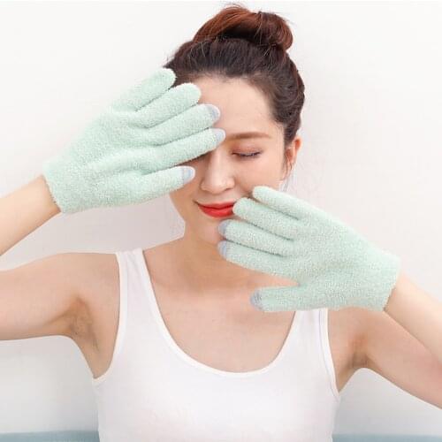 1 Set Touch Screen Moisturizing Spa Gloves And Socks Set Gel Gloves And Socks Heal Eczema Cracked Dry Skin For Repair Treatment