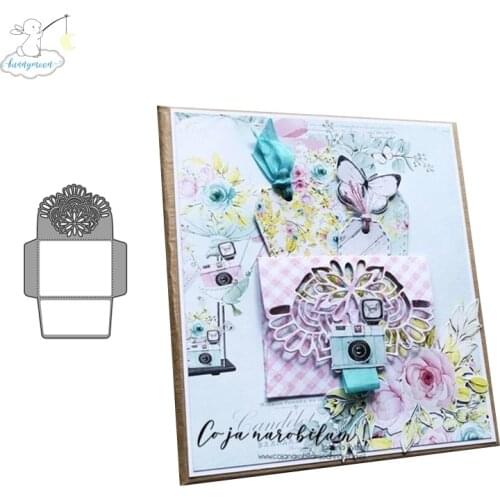 2020 New Arrival Envelope greeting card 3D Gift Stitched DIY Scrapbooking Stamps Craft Embossing Die Cut Making Stencil Template