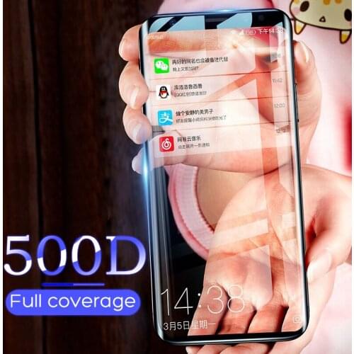 500D Full Curved Tempered Glass For Samsung Galaxy S9 S8 Plus Note 9 8 Screen Protector On Samsung S7 S6 Edge S9 Protective Film
