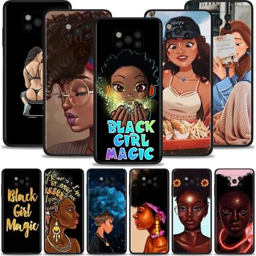 Phone Case For Xiaomi Mi Poco X3 Pro F3 X3 GT M3 X3 NFC F1 M3 Pro 5G F3 GT Black Soft Cover Coque Beautiful Black Afro Girls