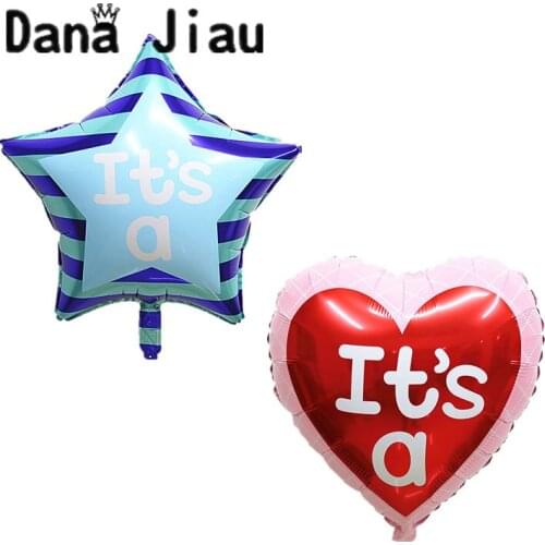 Danajiau baby shower foil ballon Its a BOY GIRL baby 1th first birthday party coloful connection letter decoration toy baloon