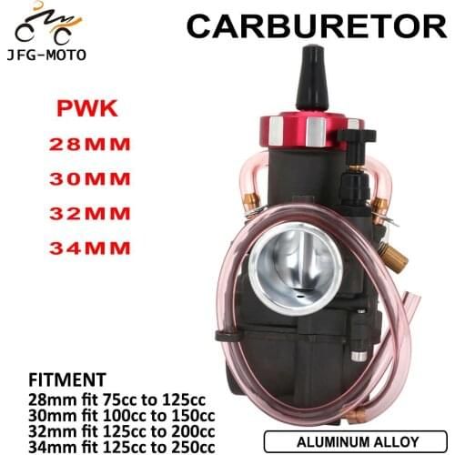 Motorcycle 4T Engine Universal Carburetor New PWK 28 30 32 34MM For Keihin Scooter UTV ATV With Power Jets Dirt Bike 125CC 250CC