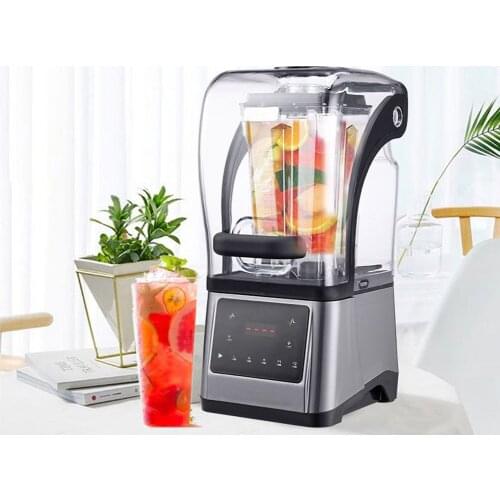 Commercial Smoothie Juicer Blender Silent Electric Kitchen Mixer With Cover Portable Vegetables Fruits Chopper Ice Crusher